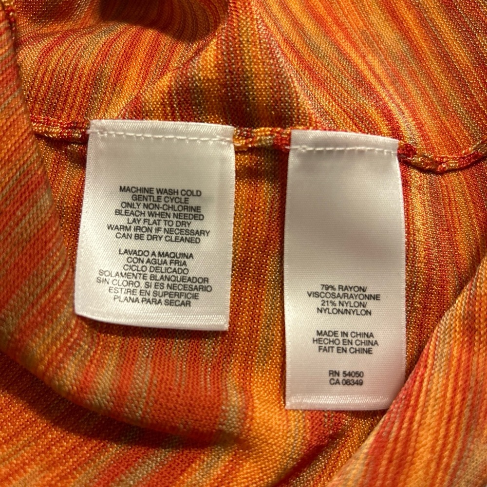 Jones New York Sleeveless Cowl Neck 2X Top Multicolored Stretchy Pullover - Picture 5 of 5
